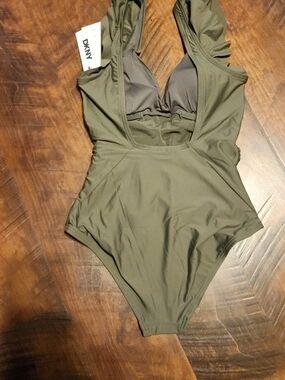 DKNY Olive Green Swimsuit.